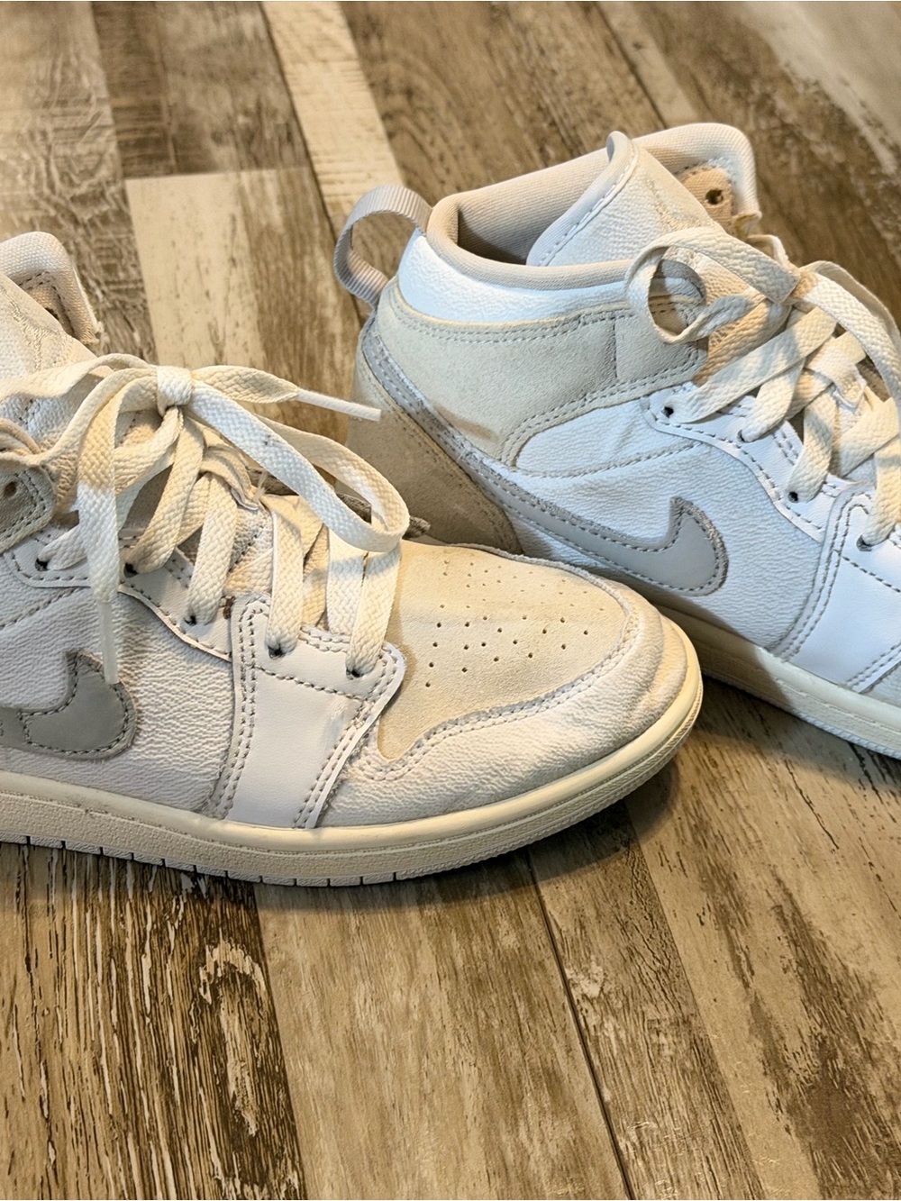 Nike Kids White High-Top Air Jordan Sneakers